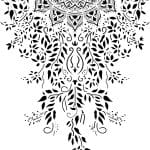 Stencil šablona za zid sa cvijećem 62x82cm