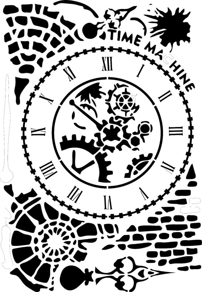Stencil šablona za zid Time 60x82cm Stencil šablona za zid Time 60x82cm